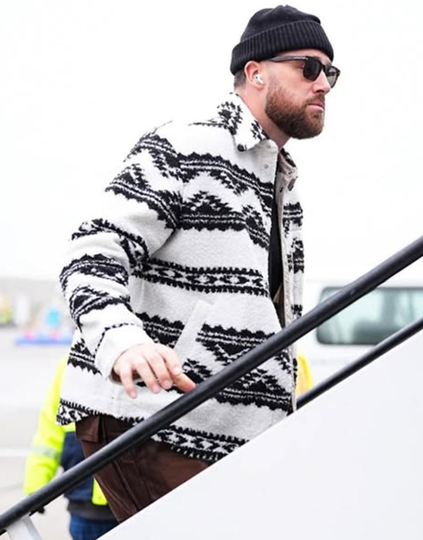 Chiefs vs Broncos Travis Kelce Patterned Jacket