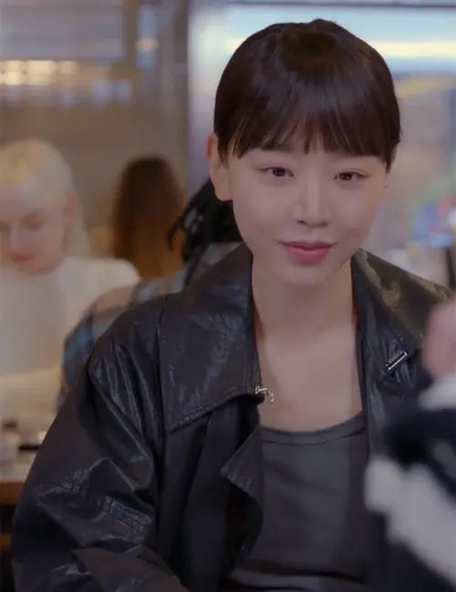 Shin Hye-sun 2023 Welcome To Samdalri Leather Coat
