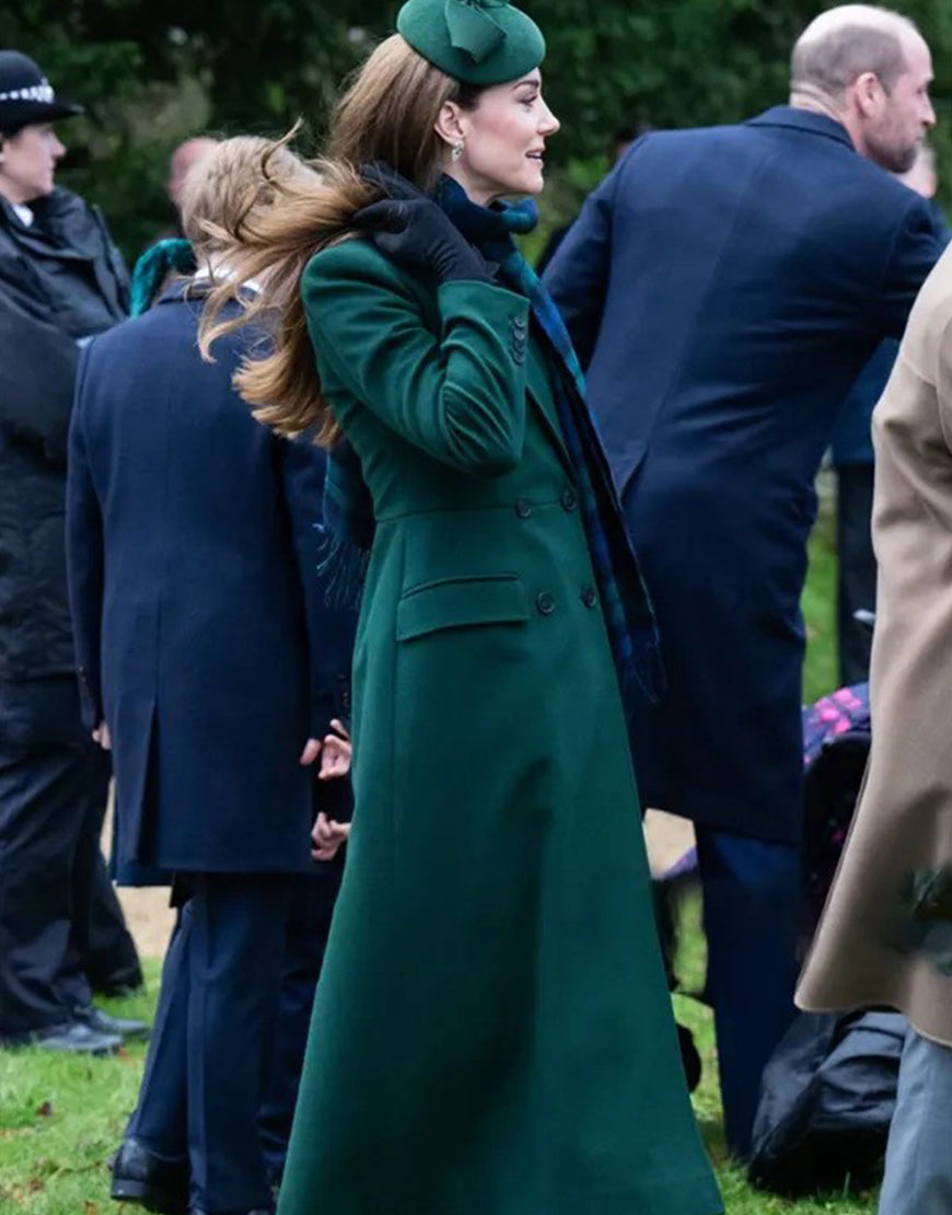 Christmas ServiceChristmas Service 2024 Kate Middleton Green Coat