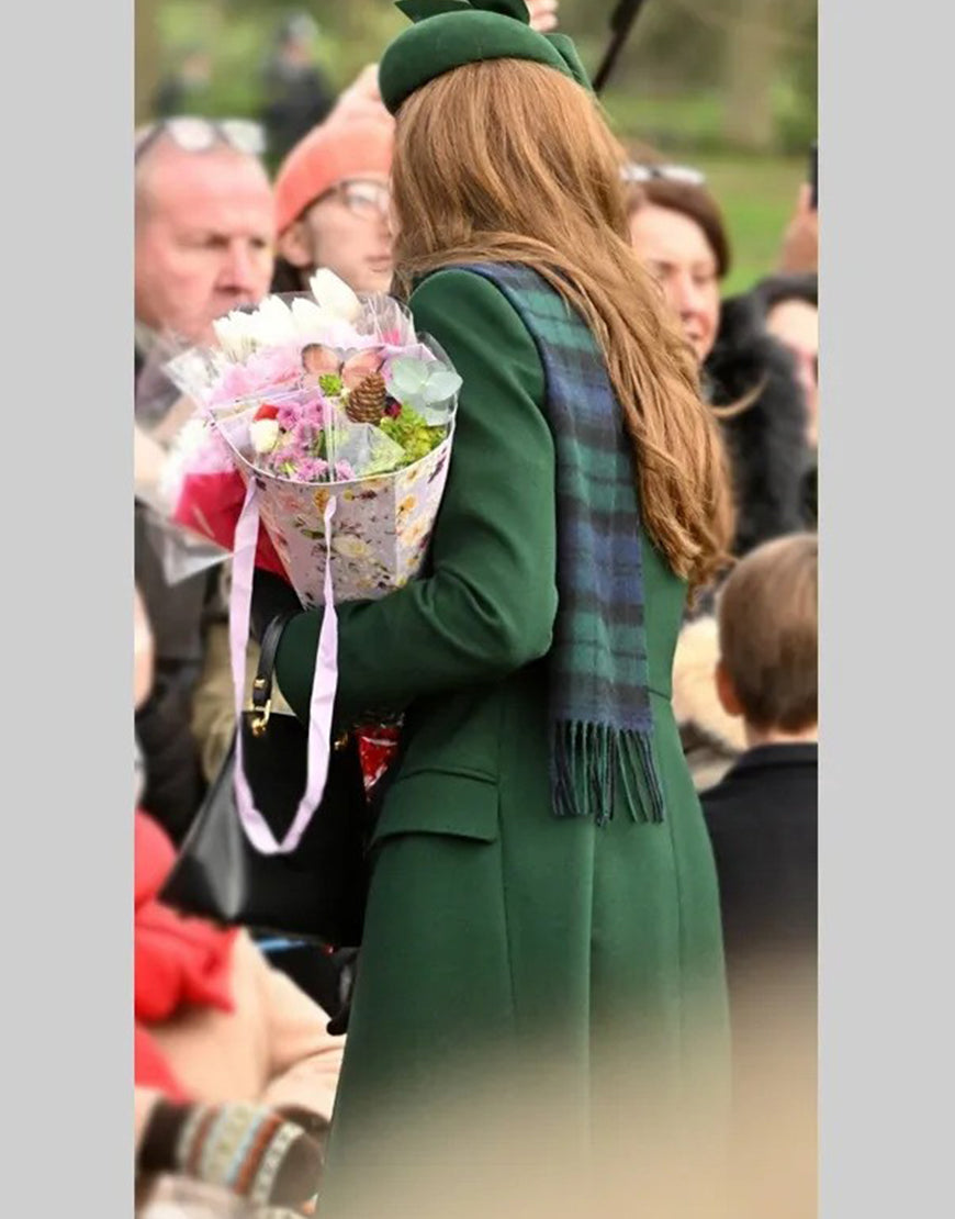Christmas ServiceChristmas Service 2024 Kate Middleton Green Coat