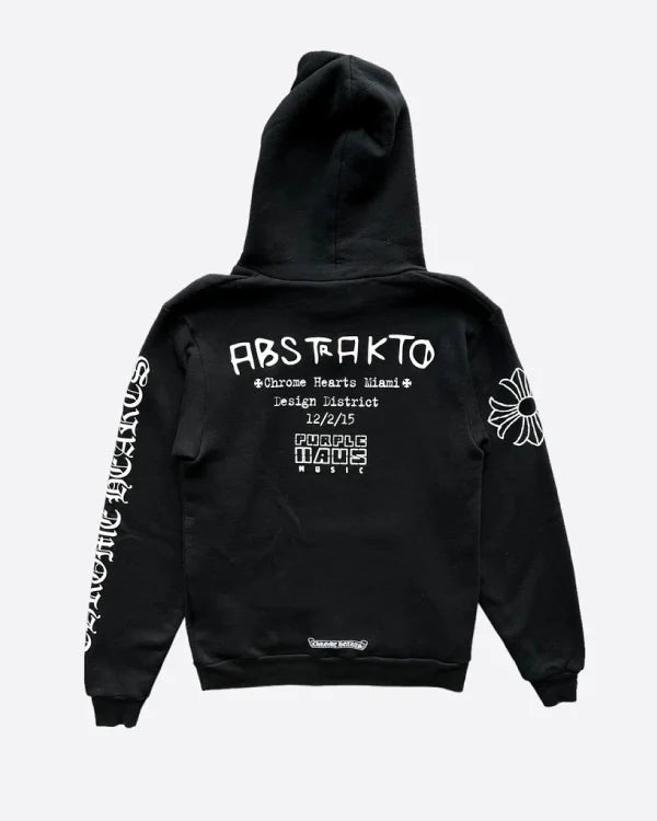 Chrome Hearts Black & White Miami Exclusive Abstrakto Hoodie