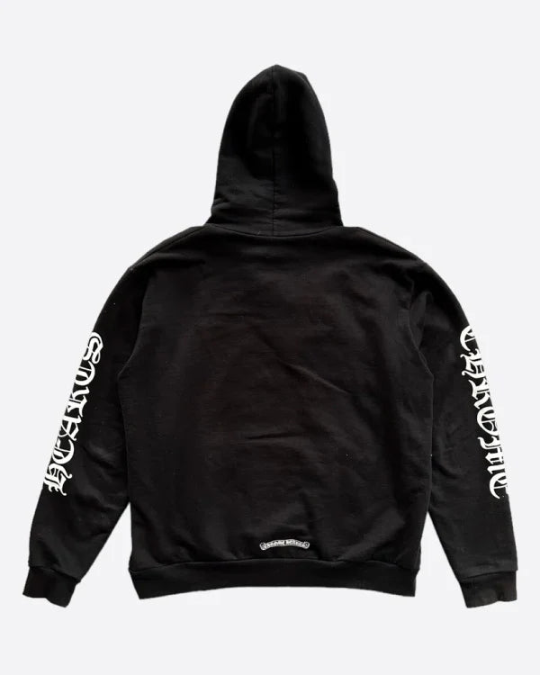 Chrome Hearts Black & White Script Print Hoodie