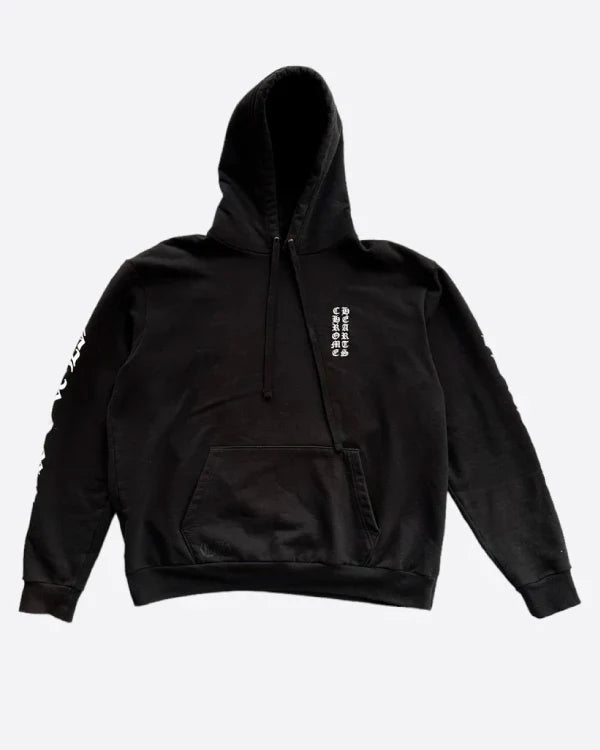 Chrome Hearts Black & White Script Print Hoodie