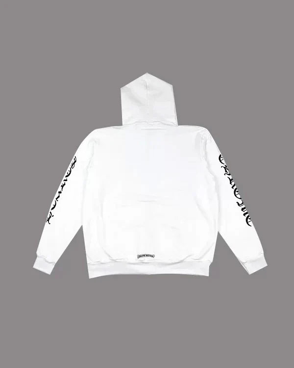 Chrome Hearts Vertical Logo Fu Hood Zip Up Hoodie