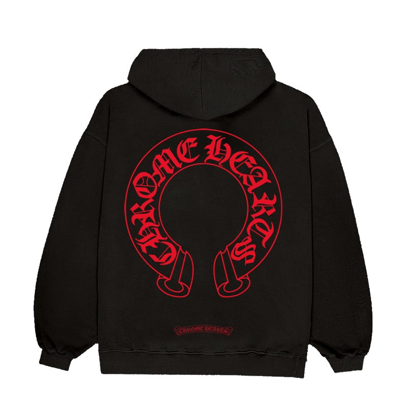 Chrome Hearts Red Logo Hoodie