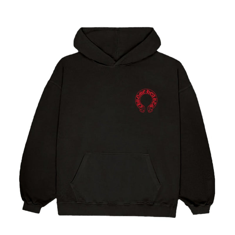 Chrome Hearts Red Logo Hoodie