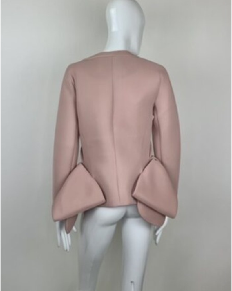 Upgraded 2024 Marisa Tomei Dusky Pink Bow Jacket
