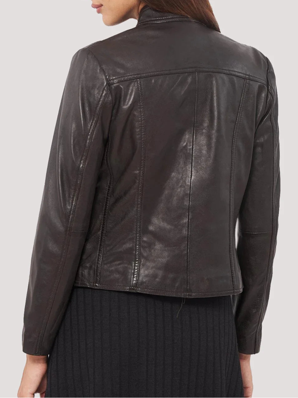 ClassicsFrontPocketBrownLeatherJacket