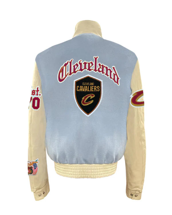 Cleveland Cavaliers Baby Blue Wool & Leather Jacket