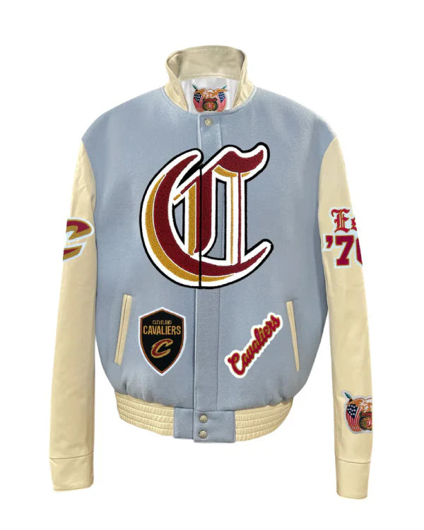 Cleveland Cavaliers Baby Blue Wool & Leather Jacket