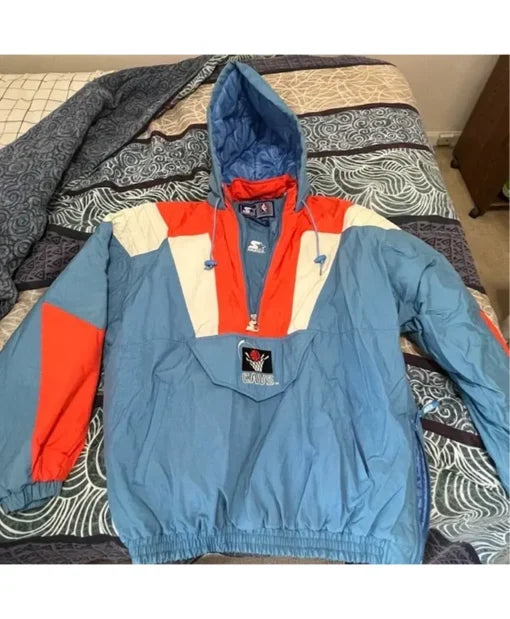 Cleveland Cavs Starter Jacket Windbreaker Blue Orange And White