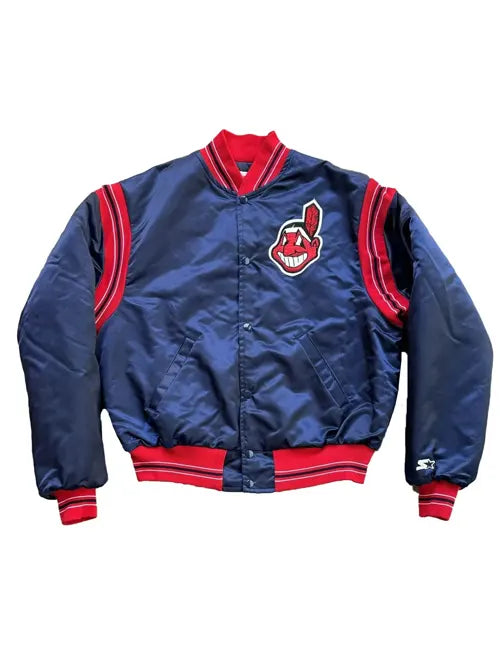 Cleveland Indians 1989 Satin Varsity Jacket