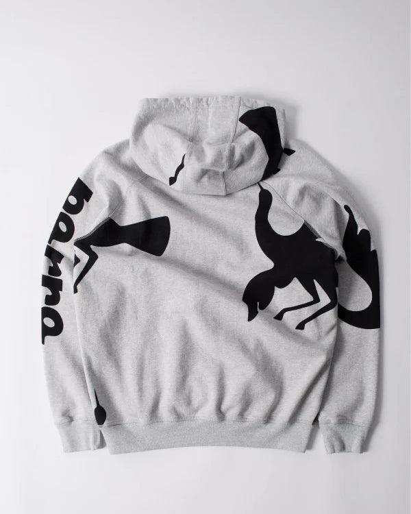 Clipped Wings Hooded Sweatshirt Heather Grey