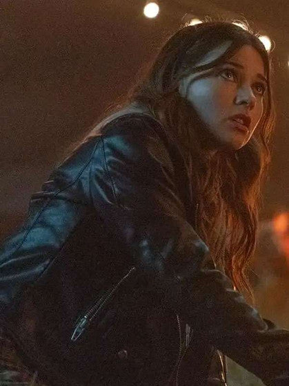 Katie Douglas Clown In A Cornfield Black Leather Jacket