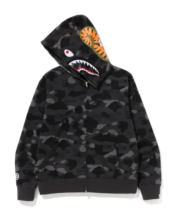 Color Camo Shark Full Zip Hoodie