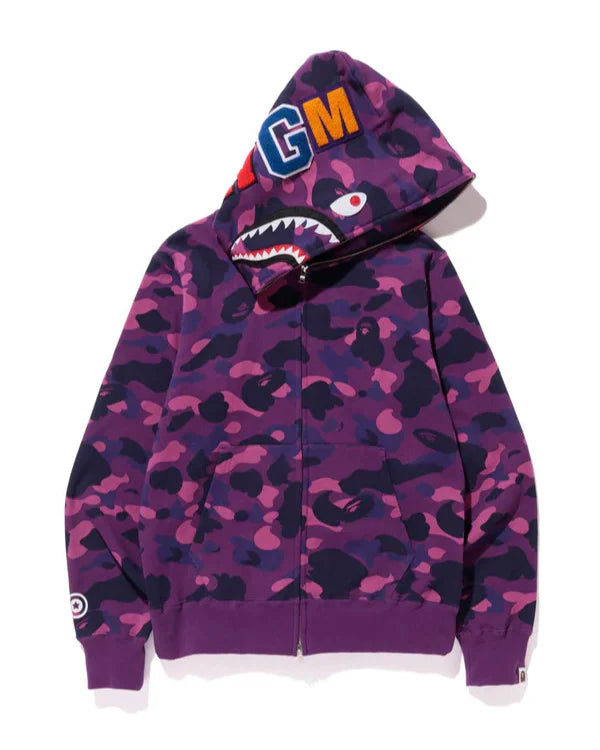 Color Camo Shark Full Zip Hoodie