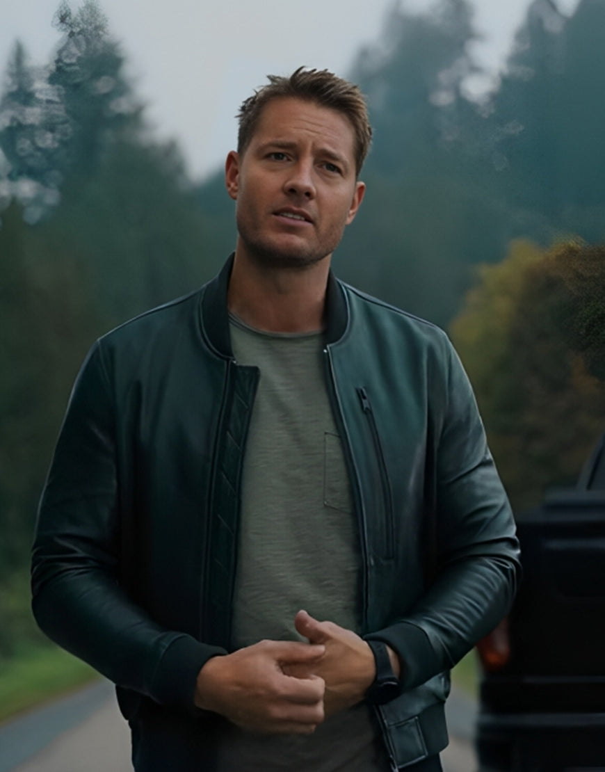 ColterShawTrackerSeason2JustinHartleyLeatherBomberJacket