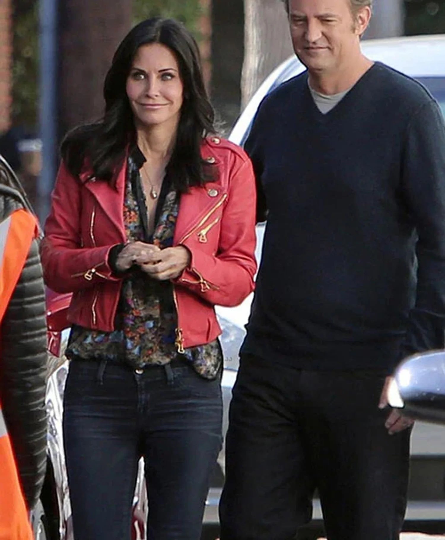 Courteney Cox Red Leather Jacket