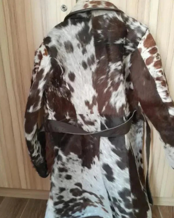 Cowhide Fur Brown And White Coat