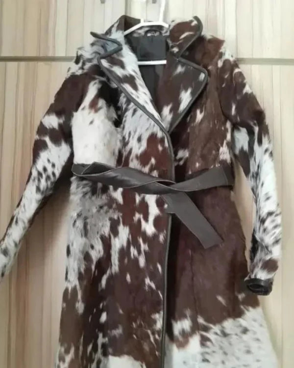 Cowhide Fur Brown And White Coat