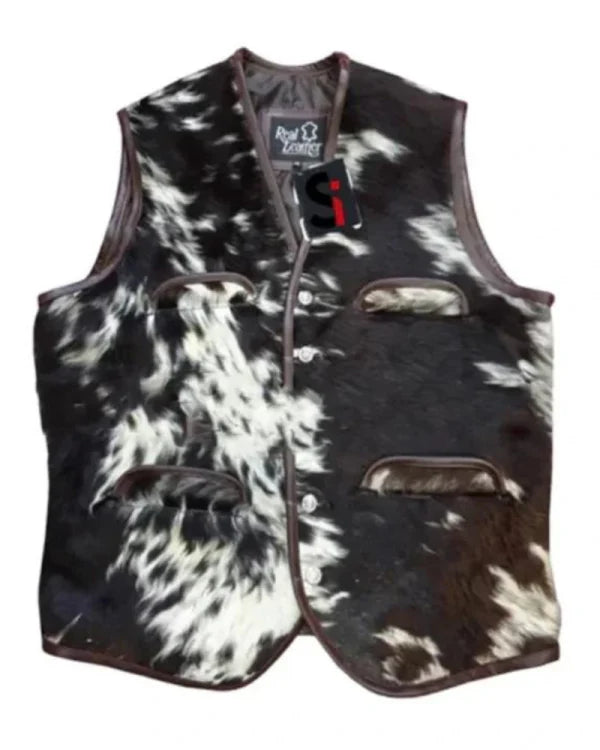 Cowhide Multicolor Fur Vest