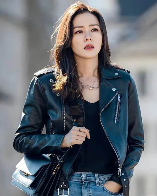 Crash Landing on You Son Ye-jin Biker Leather Jacket