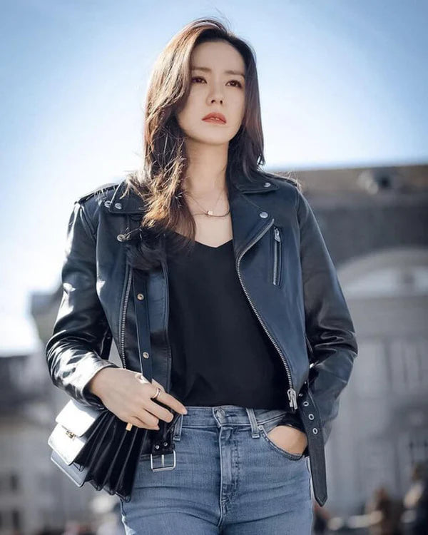 Crash Landing on You Son Ye-jin Biker Leather Jacket