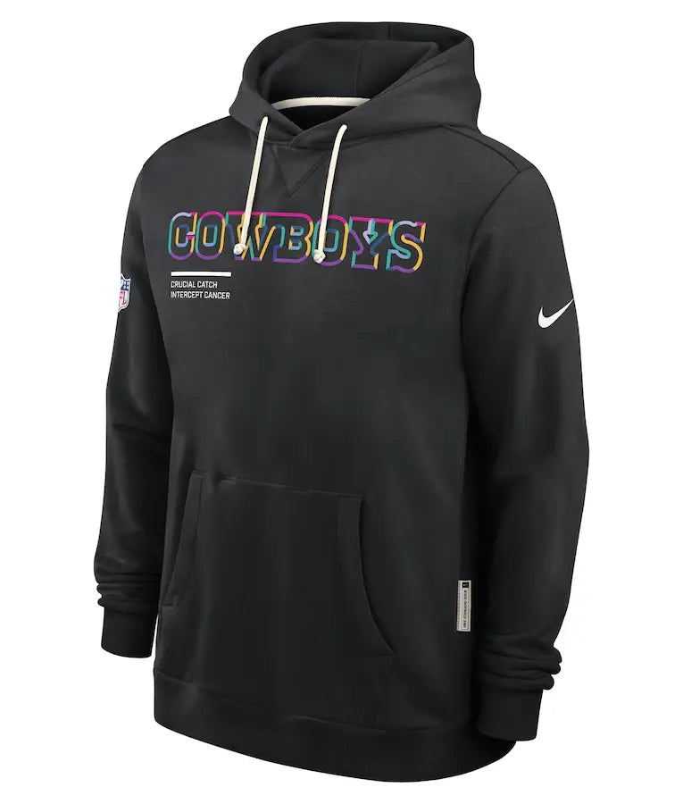 Dallas Cowboys Black 2025 Crucial Catch Sideline Dri-FIT Hoodie