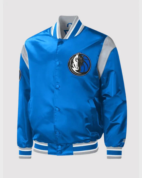 Dallas Mavericks Force Play Blue Varsity Jacket