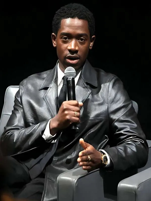 Damson Idris F1 Special Screening Leather Blazer