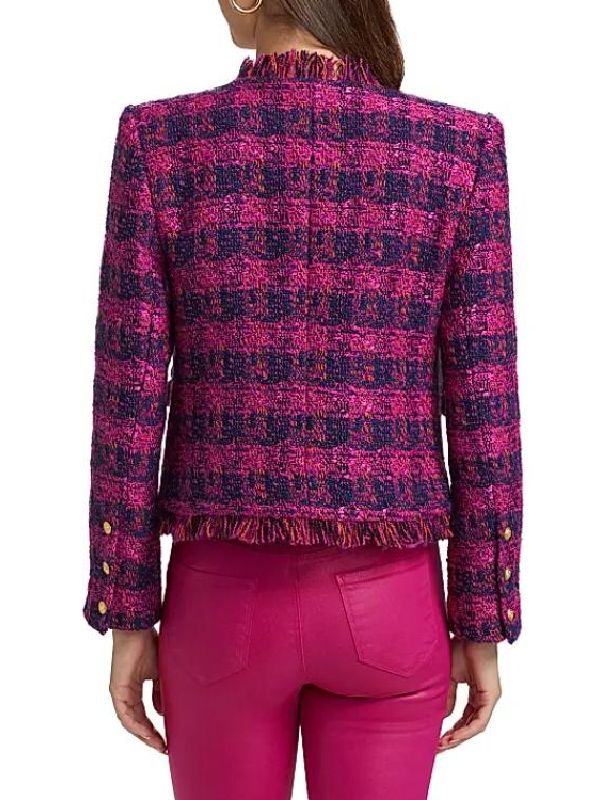 Americas Newsroom 2025 Dana Perino Tweed Check Jacket