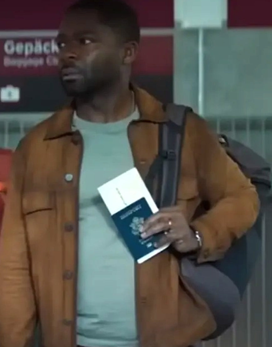 Role Play 2024 David Oyelowo Brown Suede Jacket