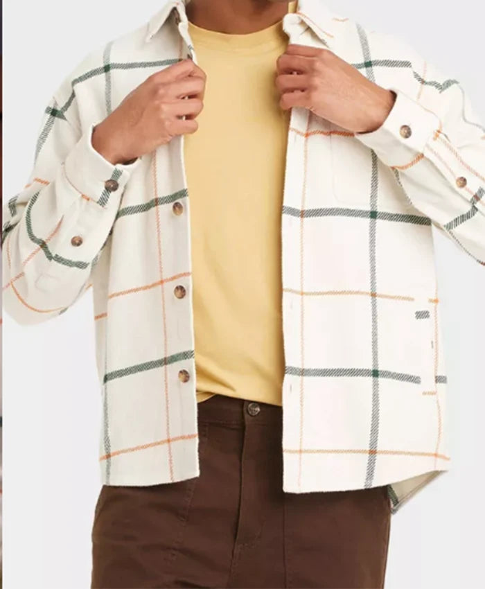Dave The Neighborhood White Plaid Shacket