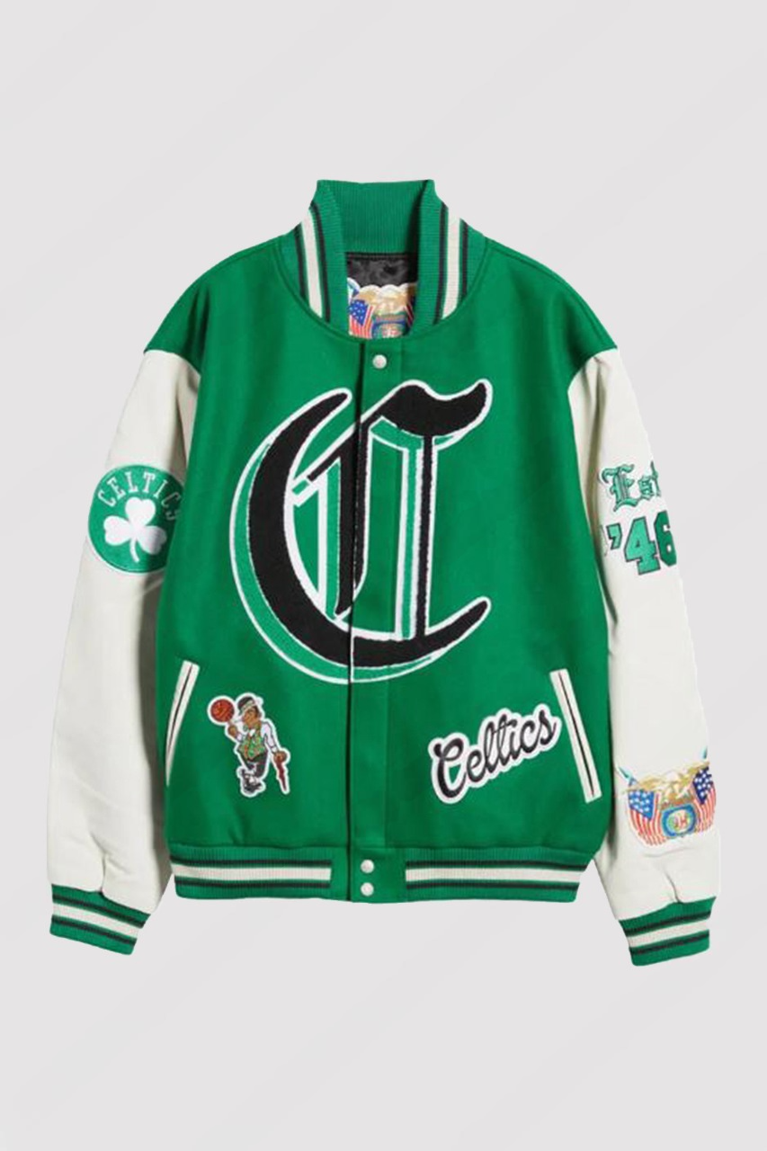 Boston Celtics Block Letter Varsity Jacket