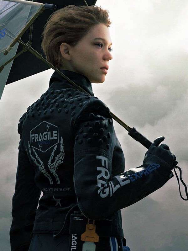 Death Stranding Fragile Express Black Leather Jacket