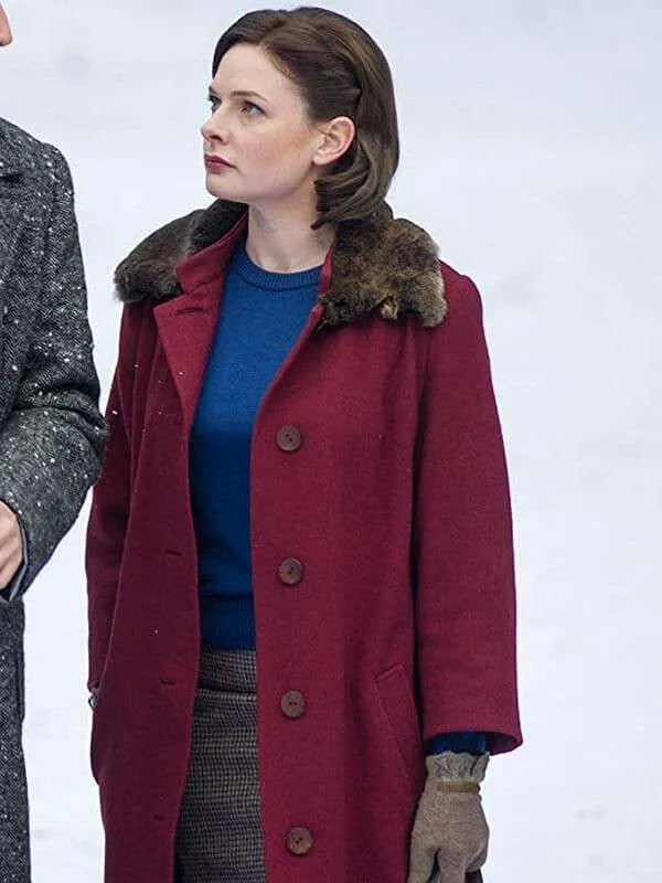 Despite the Falling Snow Rebecca Ferguson Wool Coat