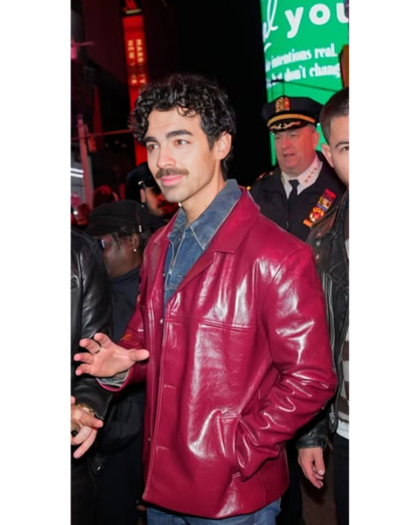 Joe Jonas Times Square Performance Leather Jacket