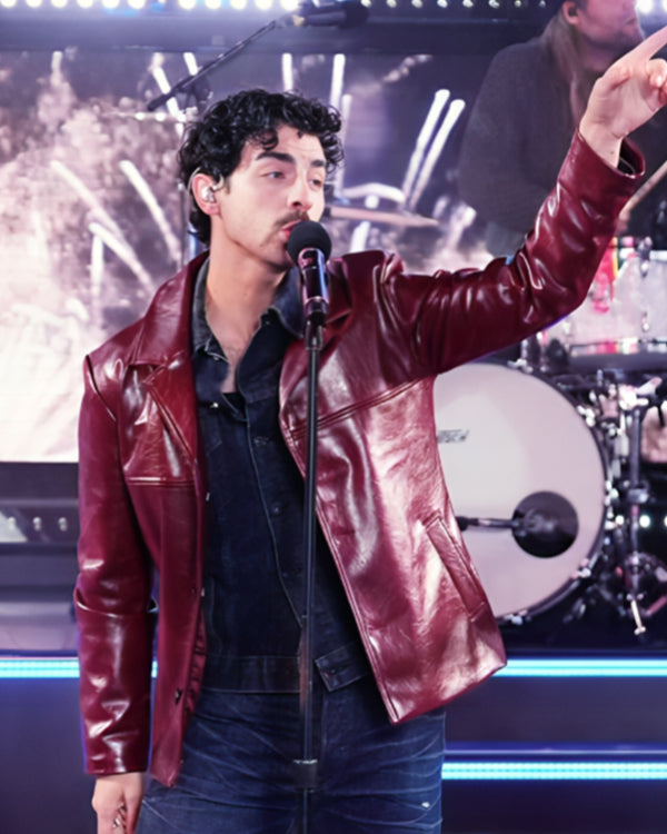 Joe Jonas Times Square Performance Leather Jacket