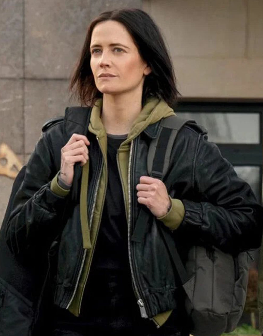 DirtyAngels2025EvaGreenBlackLeatherJackets