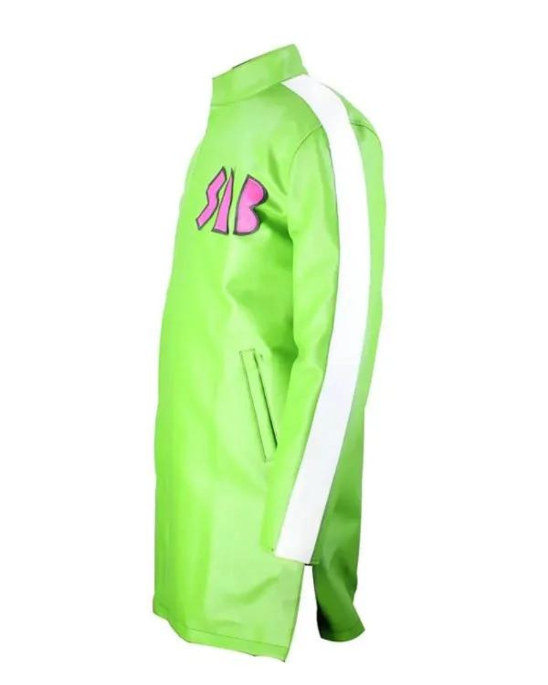 Dragon Ball Super Green Leather Coat Jacket Goku Jacket