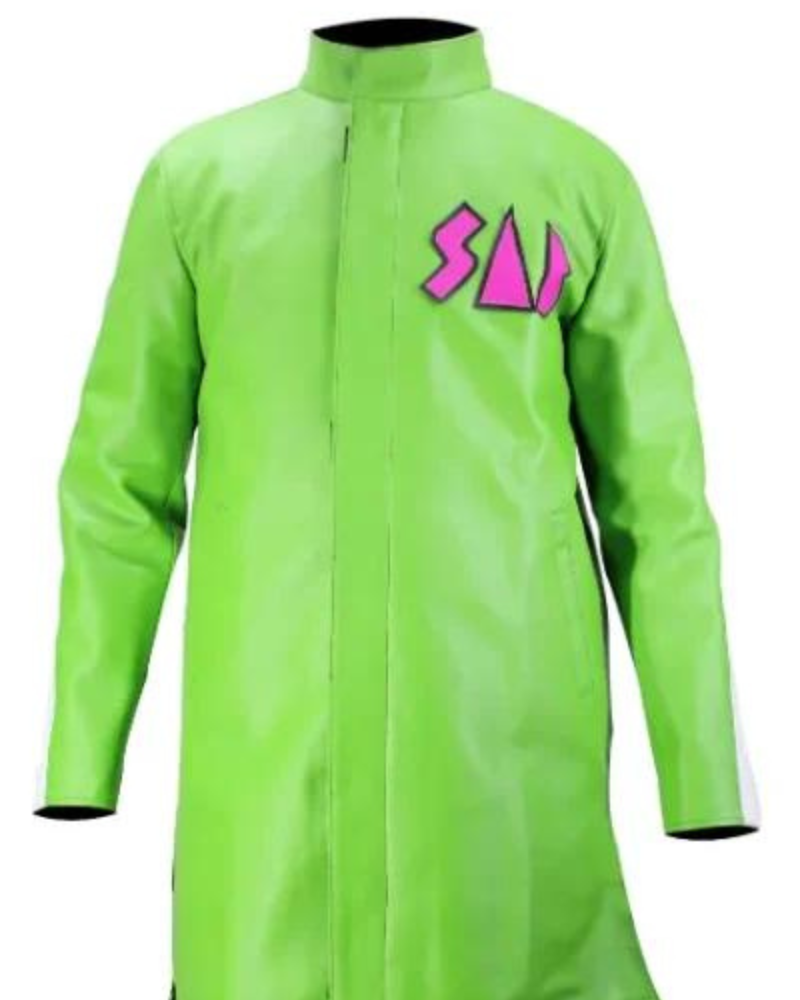 Dragon Ball Super Green Leather Coat Jacket Goku Jacket