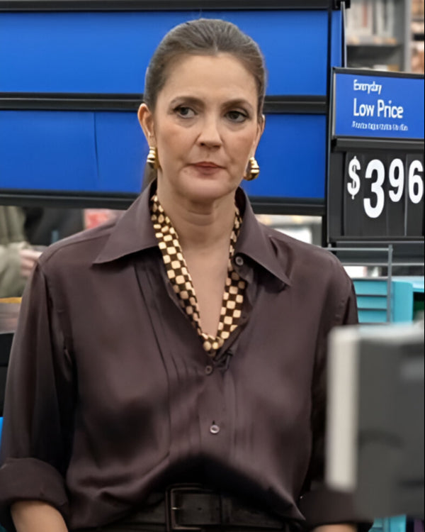 Drew Barrymore Show 2024 Drew Barrymore Brown Shirt