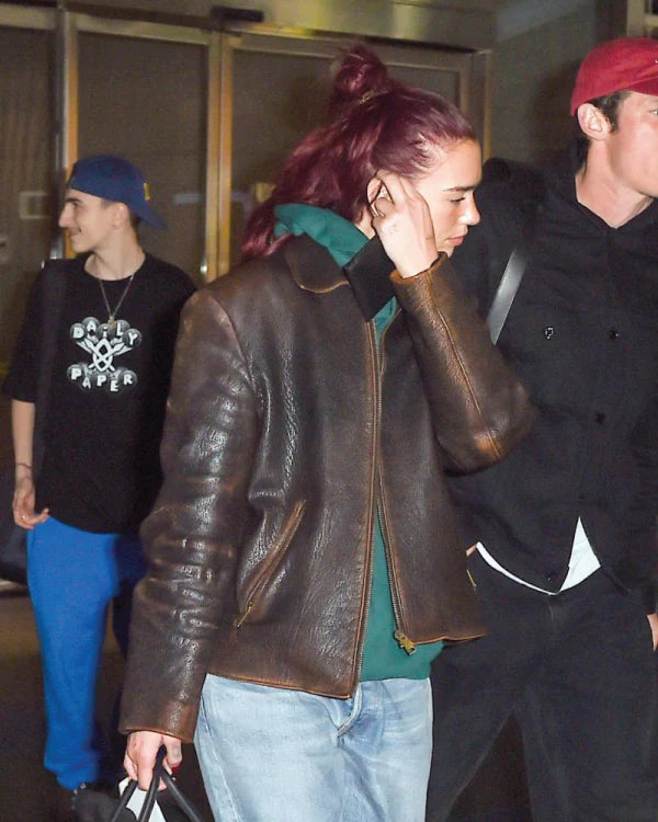 Dua Lipa NY 2024 Leather Jacket