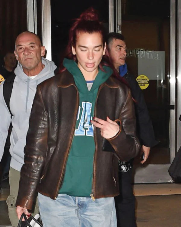 Dua Lipa NY 2024 Leather Jacket