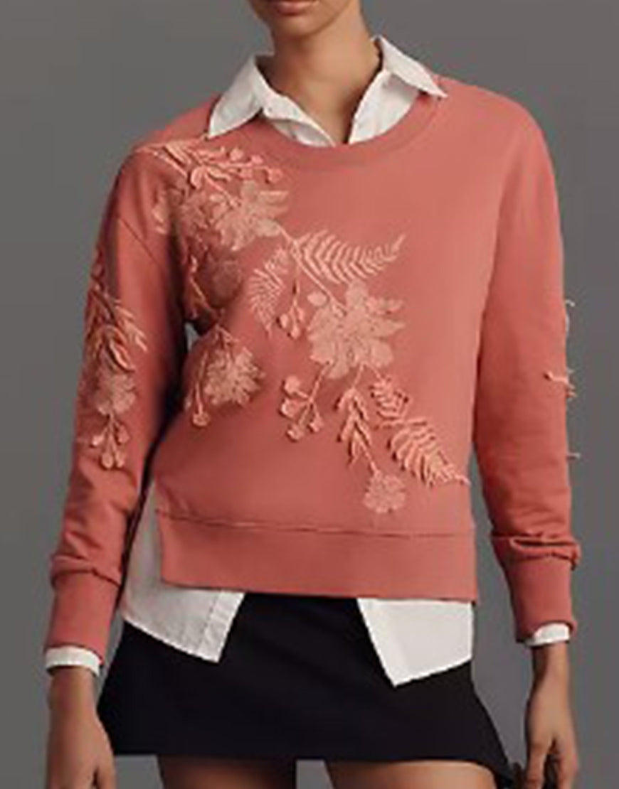 All American S07 Sloane Avery Pink Floral Sweatshirt