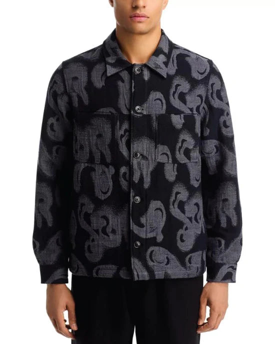 Elsbeth S03 Grey & Black Textured Shirt