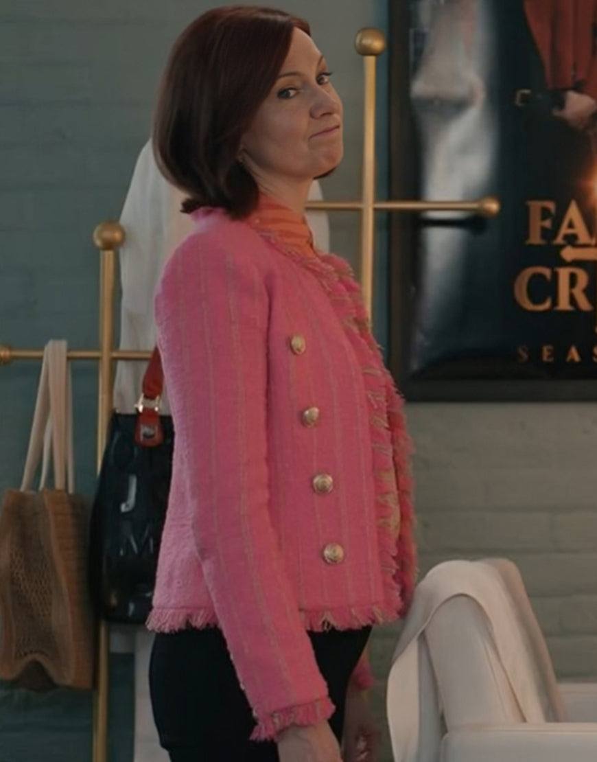 Elsbeth S02 Carrie Preston Pink Stripe Jacket