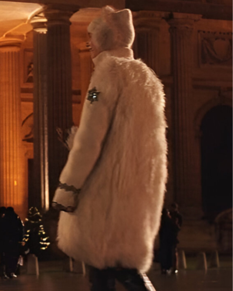 Emily In Paris S04 Lily Collins White Floral Coat