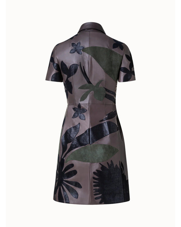 EmilyInParisS04AnaisWeillFloralPatchworkLeatherDress