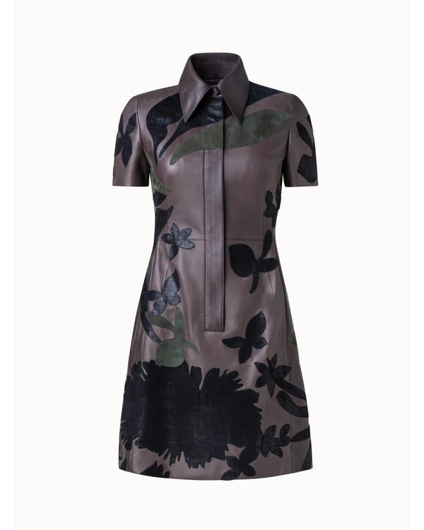 EmilyInParisS04AnaisWeillFloralPatchworkLeatherDresss